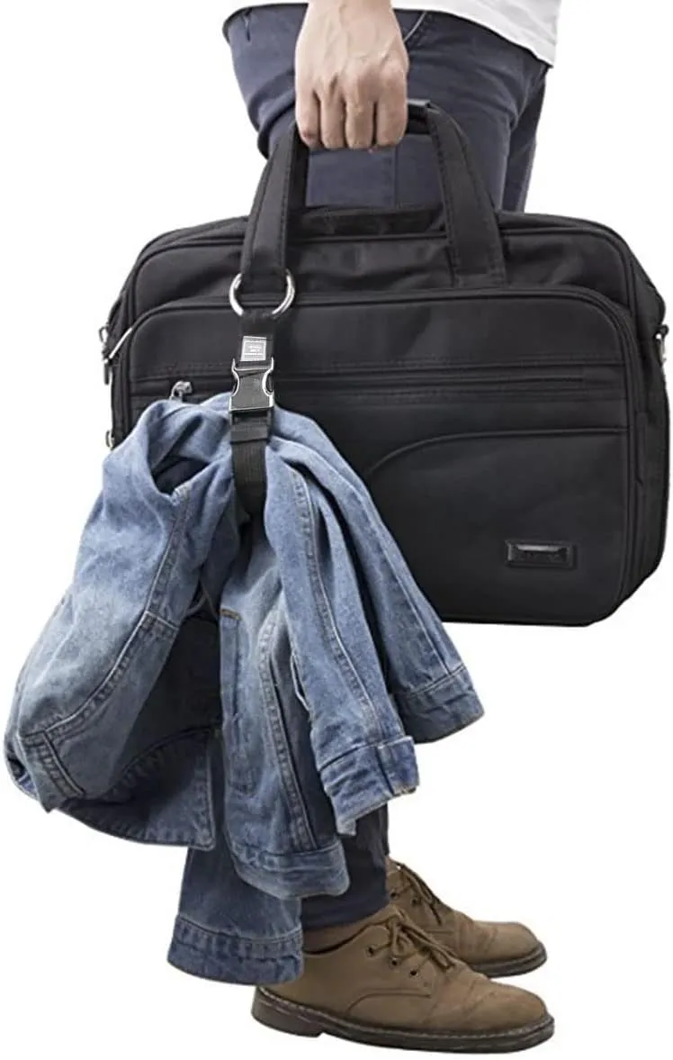 Add-A-Bag Luggage Strap Jacket Gripper, Luggage Straps Baggage Suitcase Belts Travel Accessories - Make Your Hands Free, Easy to Carry Your Extra Bags (2X Black)