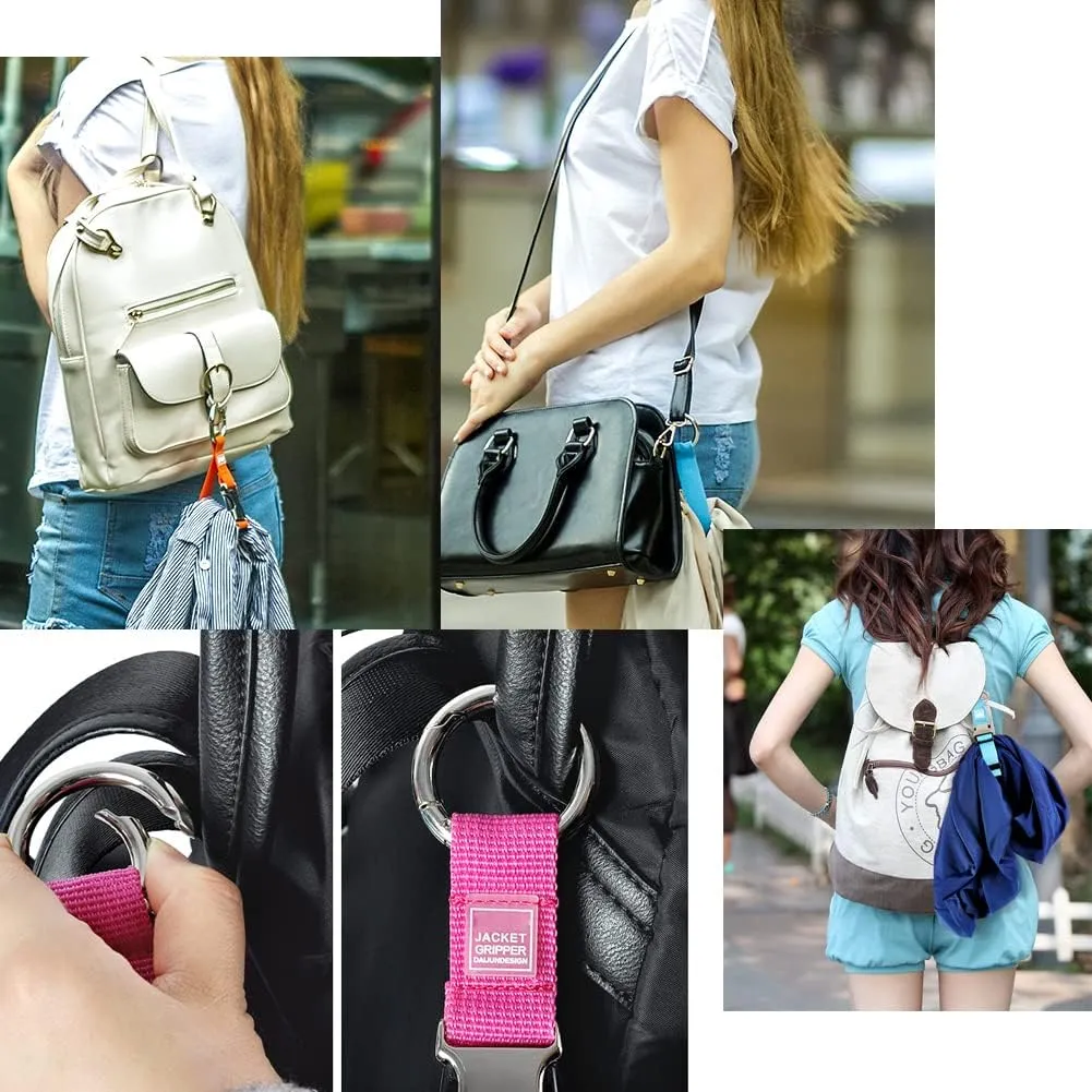 Add-A-Bag Luggage Strap Jacket Gripper, Luggage Straps Baggage Suitcase Belts Travel Accessories - Make Your Hands Free, Easy to Carry Your Extra Bags (2X Black)