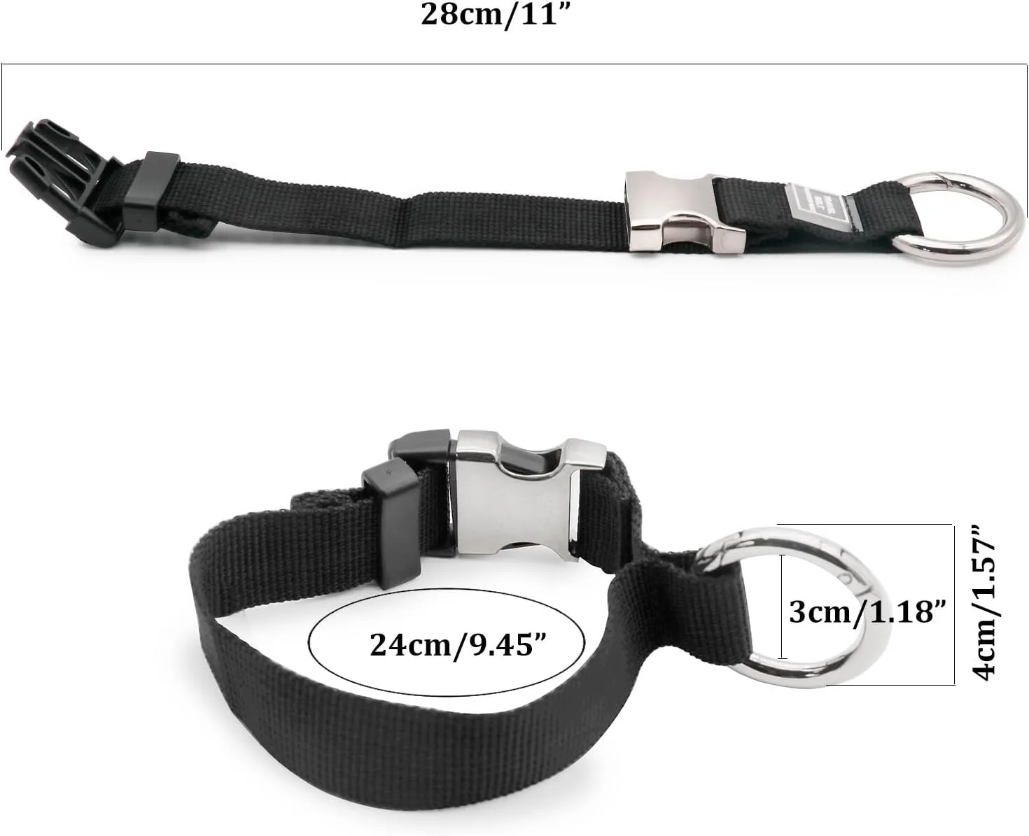 Add-A-Bag Luggage Strap Jacket Gripper, Luggage Straps Baggage Suitcase Belts Travel Accessories - Make Your Hands Free, Easy to Carry Your Extra Bags (2X Black)