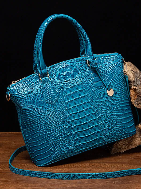 Alligator Print Pleated Split-Joint Bags Handbags by migunica