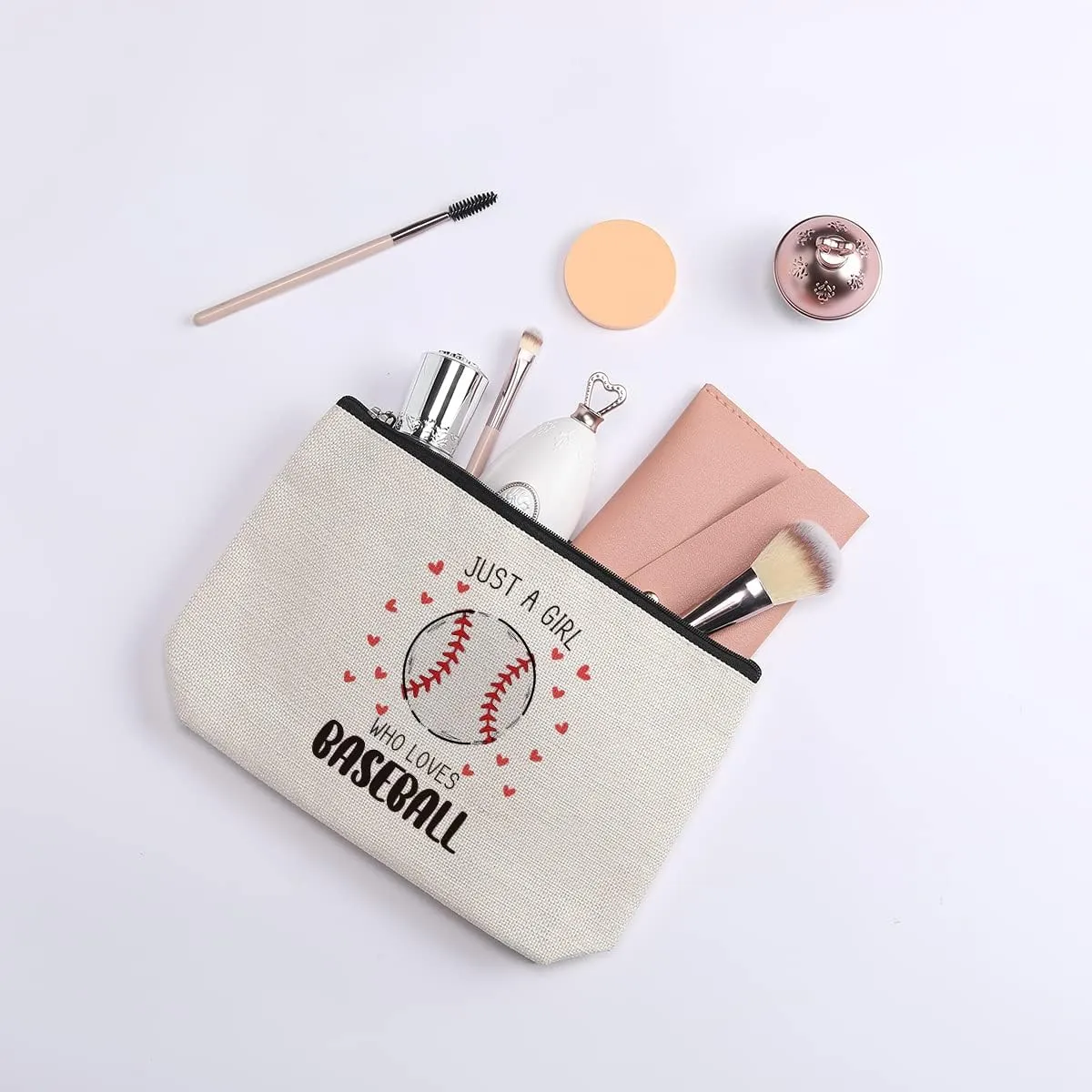 Baseball Bag Baseball Stuff Funny Gifts for Women Sports Lover Gift Makeup Bag Birthday Christmas Gifts for Her Female Sister Friends BFF Bestie