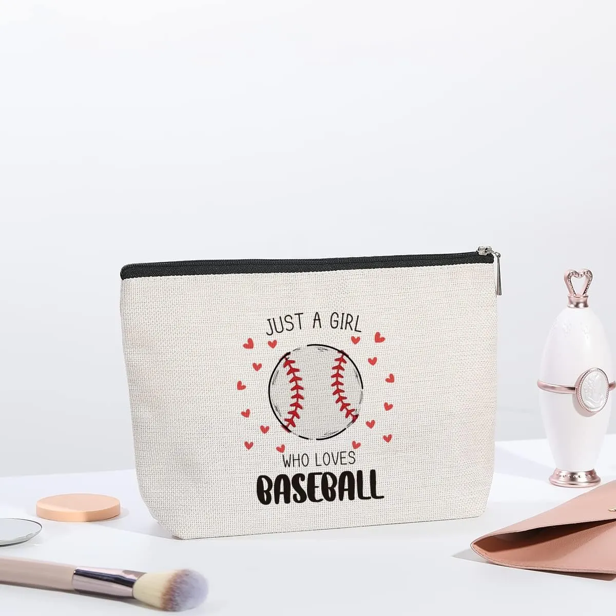 Baseball Bag Baseball Stuff Funny Gifts for Women Sports Lover Gift Makeup Bag Birthday Christmas Gifts for Her Female Sister Friends BFF Bestie