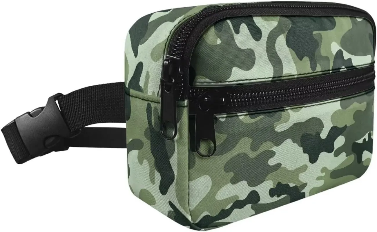 Cozeyat Green Camo Kids Fanny Pack Boys Fanny Pack for Kids 4-6 6-9 Toddler Stuff Purse Pouch Boy 2-4 age 3-5 Children Waist Pack Kids Belt Bag Crossbody Sling Bad for Little Boys Hip Pack 6-8
