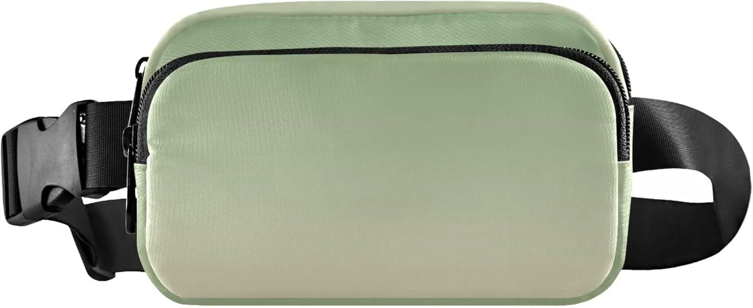 Dinosaur Green Blanched Almond Gradient Women Fanny Packs Bright Color Belt Bag Hip Pack Waterproof Cross Body Waist Purse