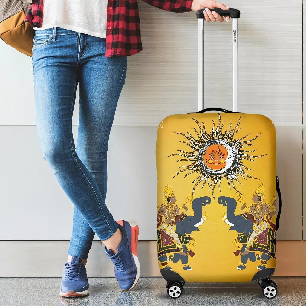 Elephants and Sun Luggage Cover