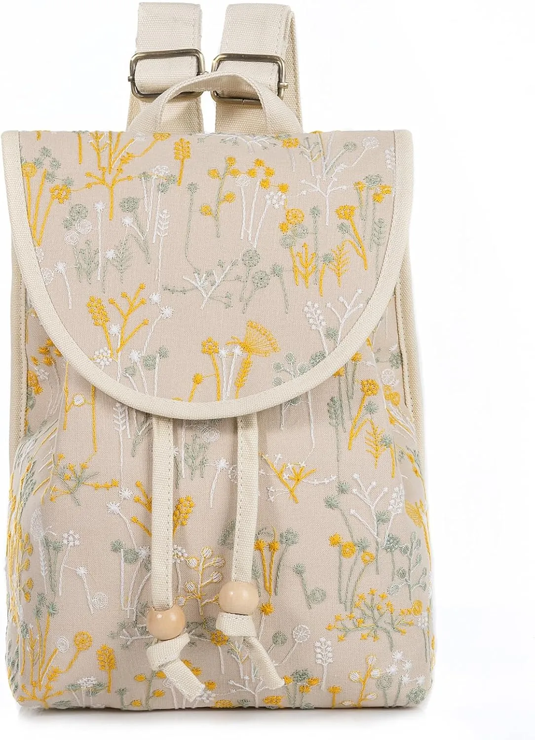 Goodhan Floral Embroidered Backpack Purse for Women Small Travel Handbag Shoulder Bag Daypack