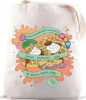 JNIAP Rec Tv Show Inspired Gift JJ's Diner Gift The Importance of Waffles Tote Bag For Fan