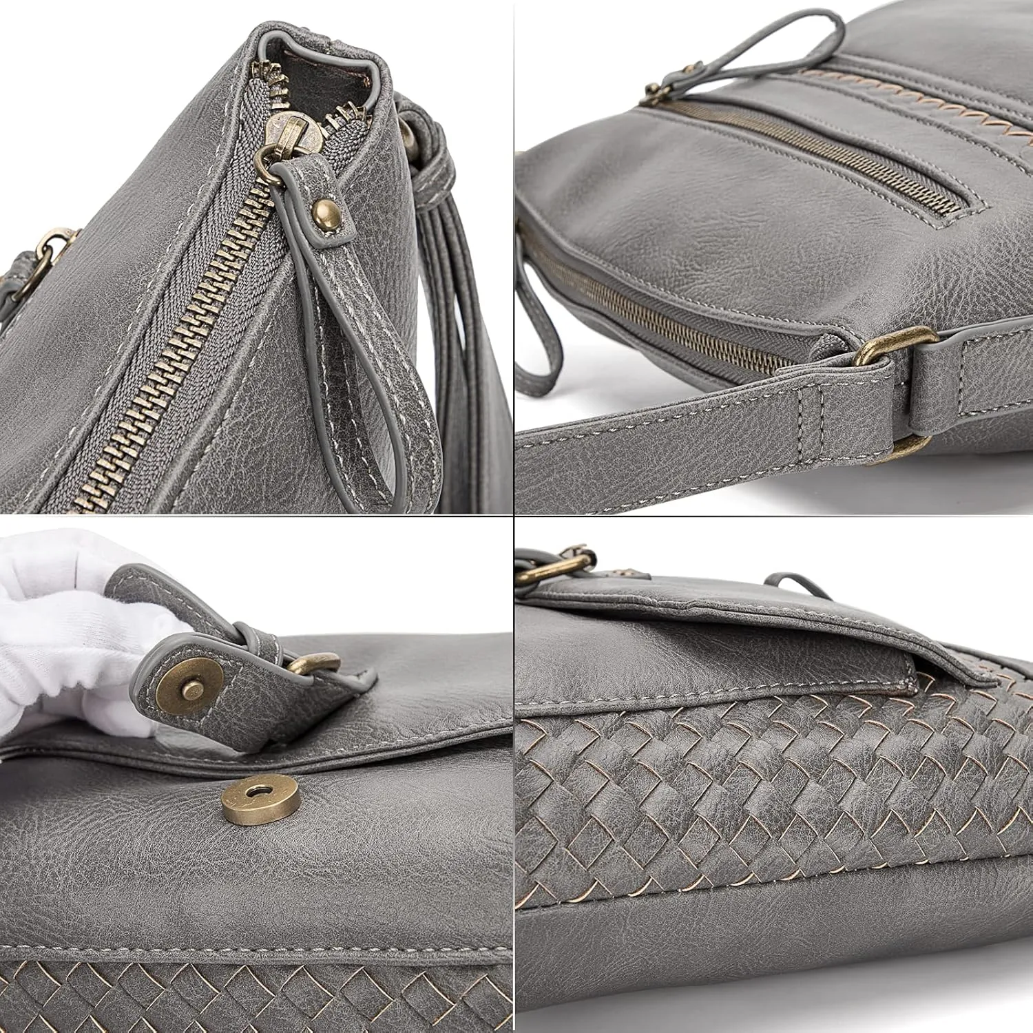 KouLi Buir Crossbody Purses for Women - PU Leather Shoulder Handbags Sling Bag Crossboby Bags Medium Multi Pockets