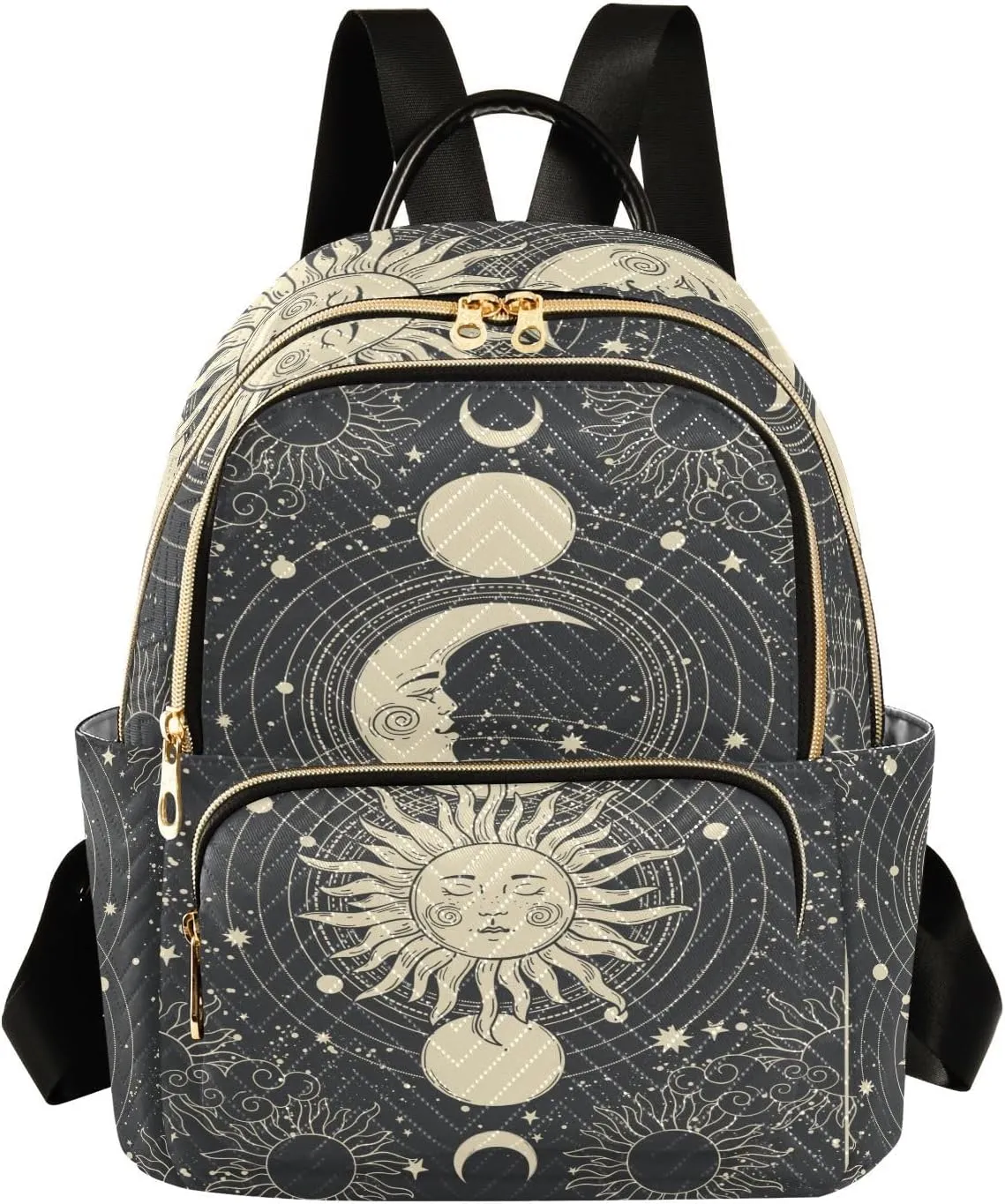 Mini Backpack Purse for Girls Astrology Tarot Goth Casual Travel Daypacks Shoulder Bag for Ladies Women
