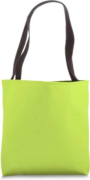 Monochrome Color Green Lime Tote Bag