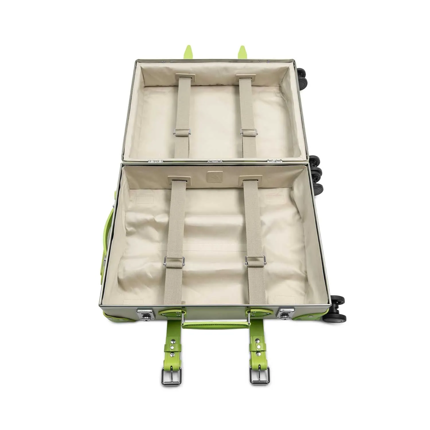 Pop Colour · Carry-On - 4 Wheels | Ivory/Parrot Green/Chrome
