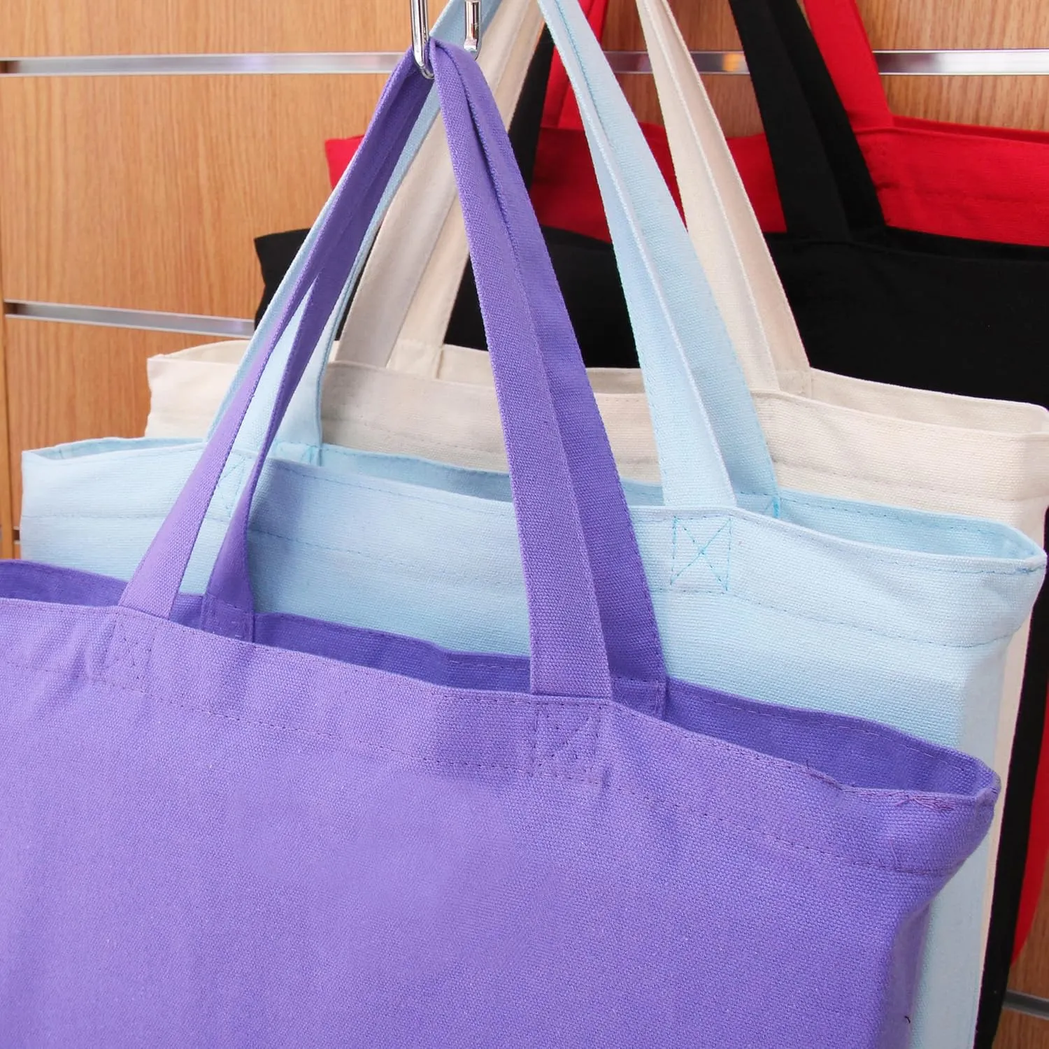 Premium Canvas Tote Bag by Threadart | Single Pack| Reusable Heavy Duty 100% Cotton | Holds up to 40lbs | Eco Friendly | Large Size 14.5x17x3" - Light Blue