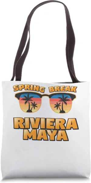 Spring Break Riviera Maya Vintage Matching Cool Sunglasses Tote Bag