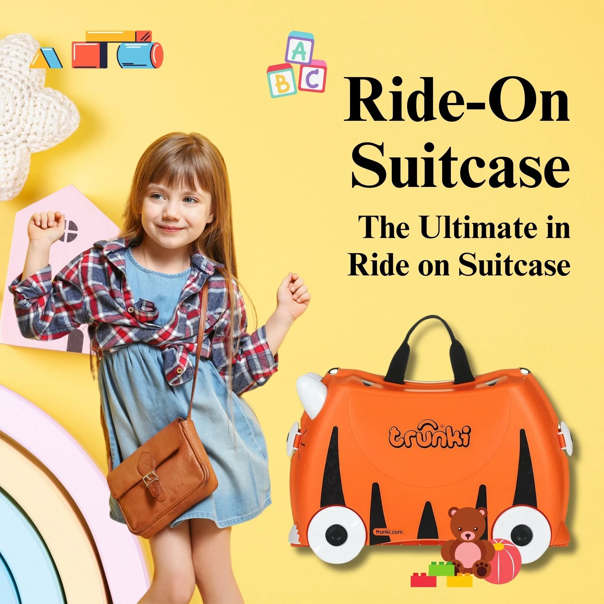 Trunki - Tipu Tiger, Children’s Ride-On Suitcase & Kid's Hand Luggage