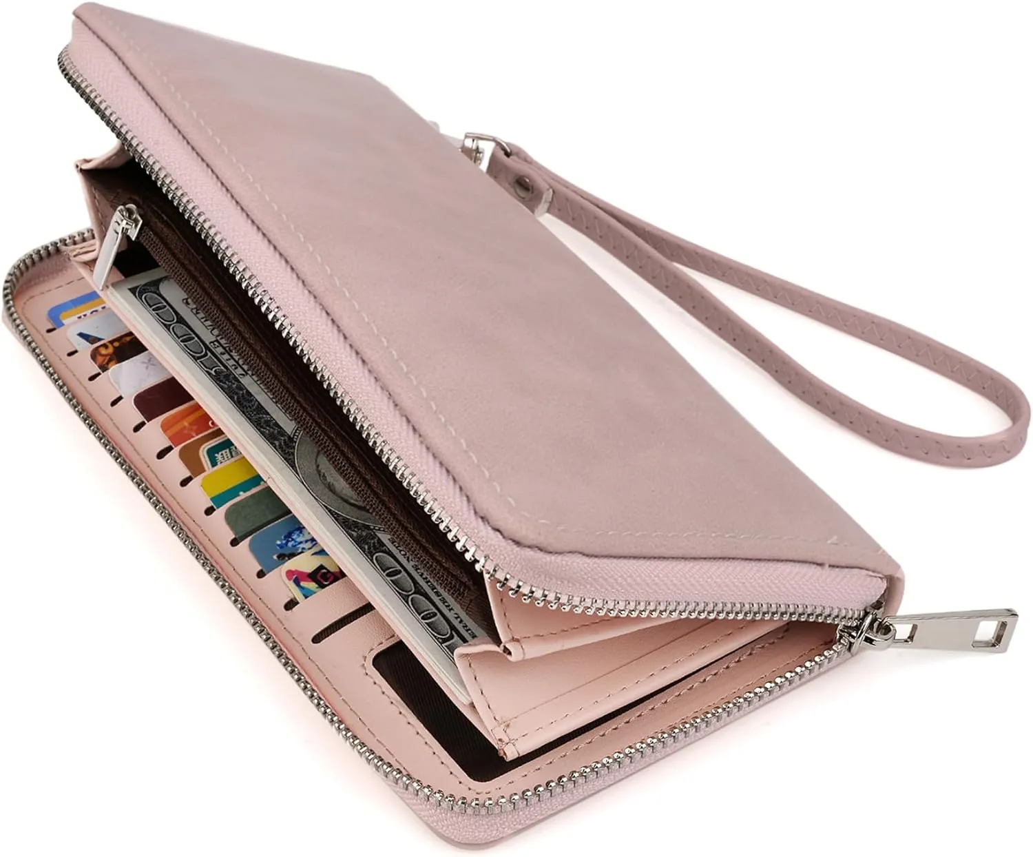 Uromee Wallet Women Vegan Leather RFID Blocking Large Ladies Wristlet Purse Card Holder Organizer Clutch