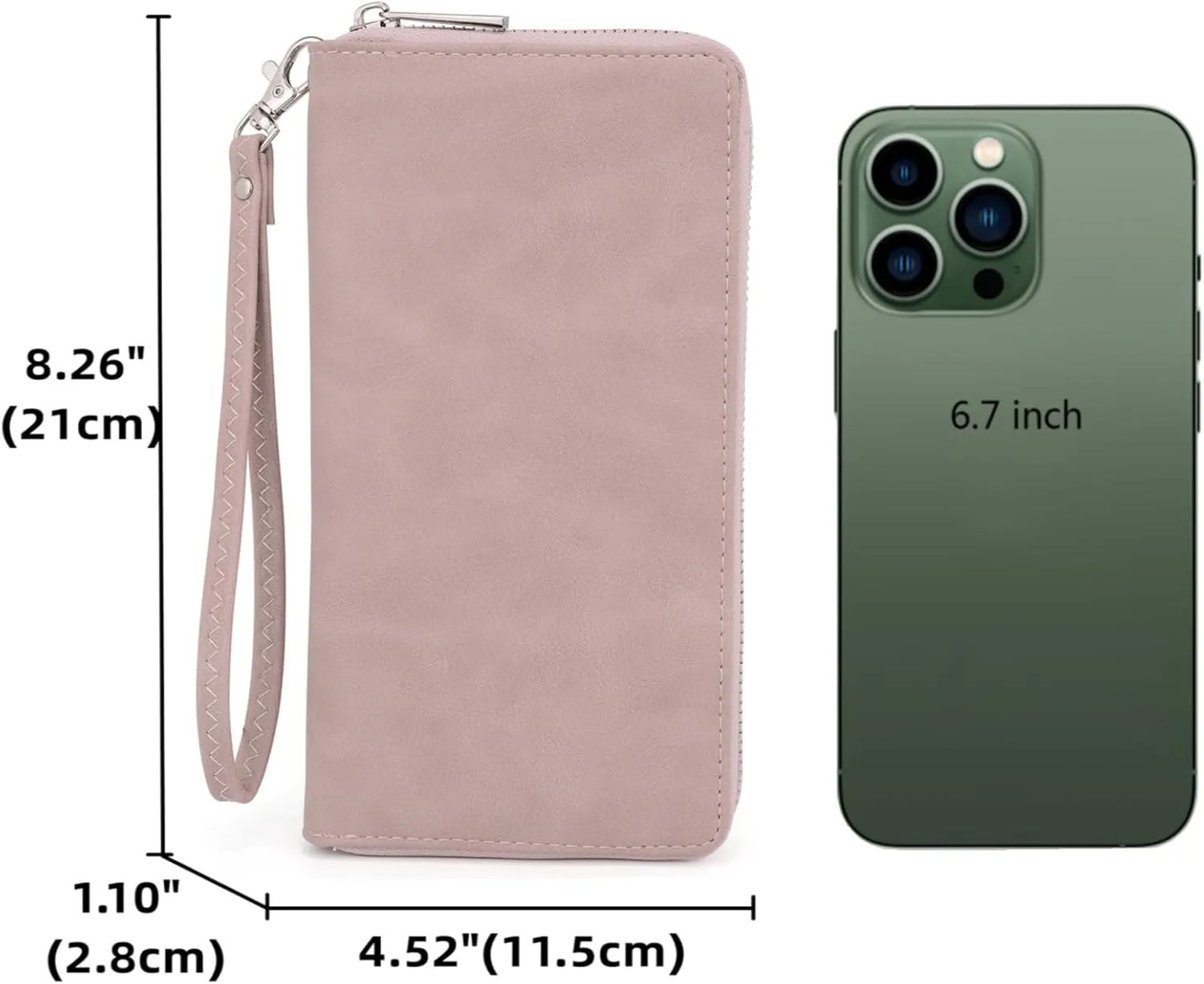 Uromee Wallet Women Vegan Leather RFID Blocking Large Ladies Wristlet Purse Card Holder Organizer Clutch