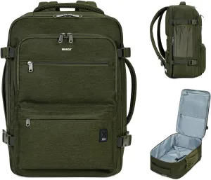 WANDF Travel Backpack For Spirit Airlines Personal Item Bag 18x14x8 with Wet Pocket, 17 Inch Laptop Backpack for Men WomenDark Green