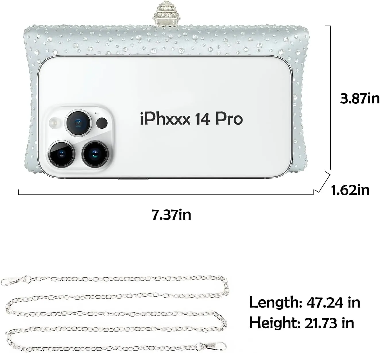 Women Handbags Rhinestone Party Prom Wedding Bride Evening Bags Crystal Party Clutch Purse